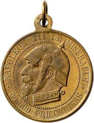 Spottmedaille auf die Schlacht von Sedan