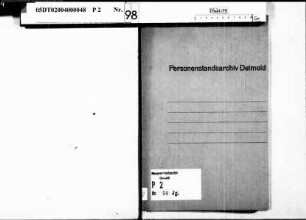 Zivilstandsregister der Juden der Gemeinde Scherfede, Kreis Warburg mit dem Ort Rimbeck (GHT 1821). (Gemeinde: Scherfede)