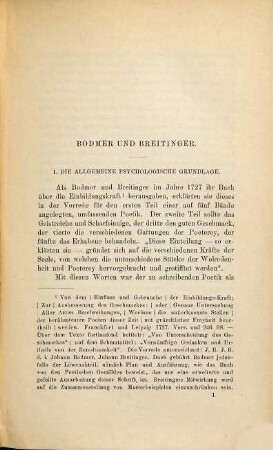 Die Poetik Bodmers und Breitingers