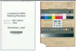 Entnazifizierung Josef Nunnemann , geb. 03.01.1904 (Lehrer)