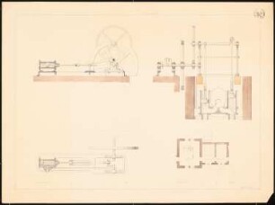 Dampfmaschinenhaus: Grundriss, Maschinendetails