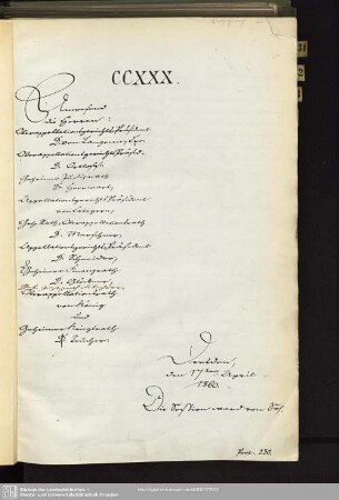 CCXXX., 17. April 1860