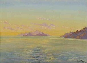 Die Ausfahrt von Aden nach Sonnenuntergang