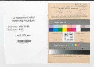 Entnazifizierung Wilhelm Just , geb. 30.04.1893 (Lehrer)