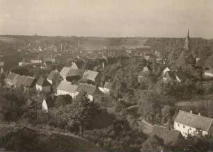 Roßwein, Stadtansicht : Roßwein. Stadtansicht von der Wunderburg von Osten