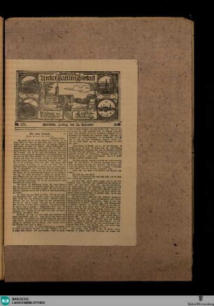 Badische Landes-Zeitung, Badisches Unterhaltungsblatt, Nr. 275