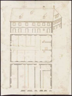 Baulichkeiten bei dem Herrschaftshof Bernlohe Gde. Waldhausen