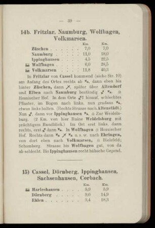 15) Cassel, Dörnberg, Ippinghausen, Sachsenhausen, Corbach