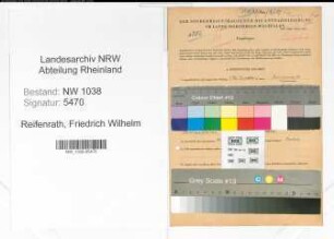 Entnazifizierung Friedrich Wilhelm Reifenrath , geb. 03.03.1908 (Bahnbeamter)