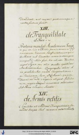[fol. 13] De armis vetitis