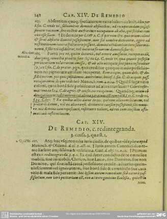 Cap. XIV. De Remedio, c. redintegranda. 3. causa. 3. quaest. 1.