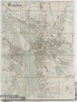 Plan von Leipzig; Beilage zum Leipziger Adressbuch für Leipzig und seine Vororte 1915