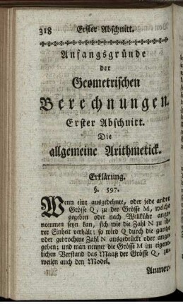 Anfangsgründe der Geometrischen Berechnungen.