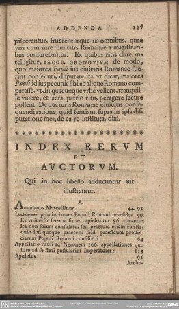 Index Rerum Et Auctorum