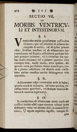Sectio VII. De Morbis Ventriculi Et Intestinorum.