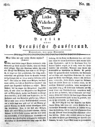 No. 88., 3ten November 1810