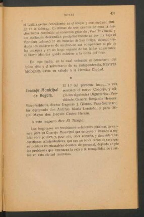 Consejo Municipal de Bogotá.