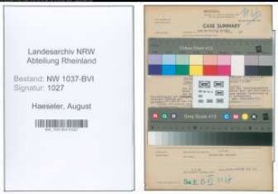 Entnazifizierung August Haeseler , geb. 08.04.1892 (Beamter)