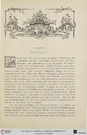 VI. Kapitel. Das Rococo