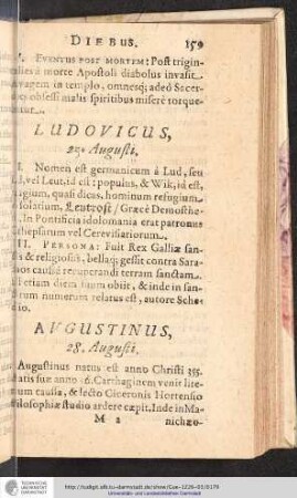 Augustinus, 28. Augusti.