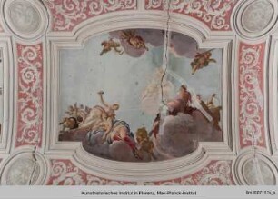Tugenden und Laster : Amabilità, Richezza, Nobiltà und Giustizia begleitet von Virtù, Fama und Putti