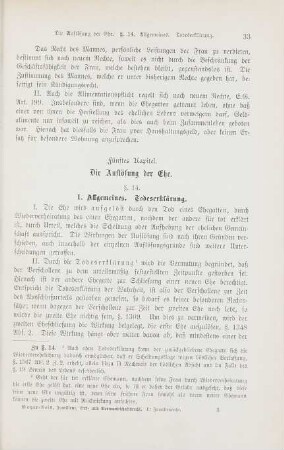 Fünftes [viertes] Kapitel. Die Auflösung der Ehe