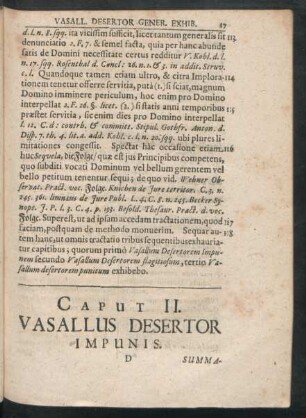 Caput II. Vasallus Desertor Impunis.