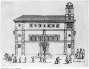 Palazzi diversi nel'alma città di Roma, et altre, Taf. 27: Palazzo della Sapienza, Fassade