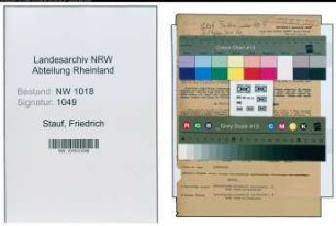 Entnazifizierung Friedrich Stauf , geb. 16.02.1903 (Chemiker)