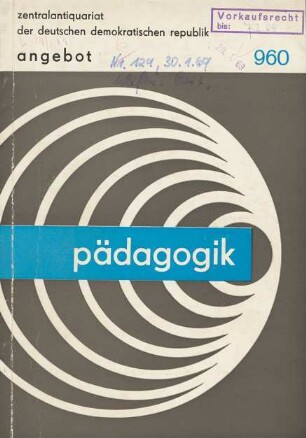 Nr. 960: Pädagogik