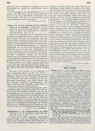 300-301 [Rezension] Das neunzehnte Jahrhundert