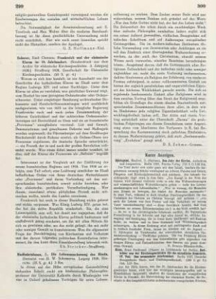 300-301 [Rezension] Das neunzehnte Jahrhundert