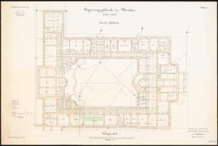 Regierungsgebäude, Minden: Grundriss Keller 1:100