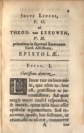 Ad Theodorum Leeuwium epistolae ...