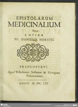 Epistolarum medicinalium decas