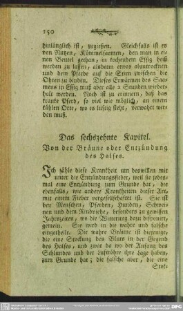 Das sechszehnte Kapitel. Von der Bräune oder Entzündung des Halses