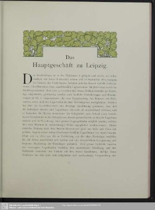 Das Hauptgeschäft zu Leipzig.