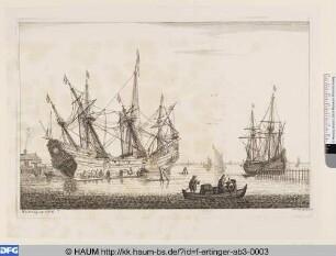 Segelschiffe werden kalfatert
