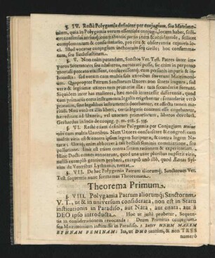 Theorema Primum.
