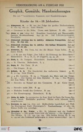 Graphik, Gemälde, Handzeichnungen (Nr. 355-501)