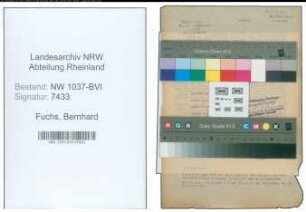 Entnazifizierung Bernhard Fuchs , geb. 30.06.1900 (Gaertner)