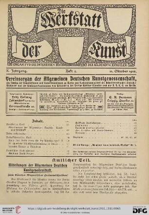 Heft 5 (31. Oktober 1910)