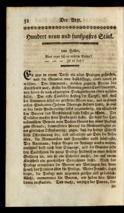Hundert neun und funfzigstes Stück