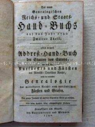 Genealogisches Staatshandbuch 1790