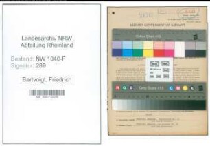 Entnazifizierung Friedrich Bartvoigt , geb. 13.03.1905 (Zollbeamter)