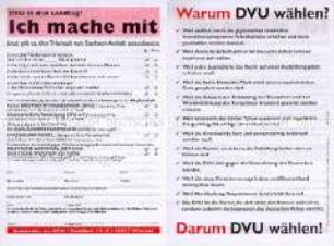 Propagandaschrift der DVU (Deutsche Volksunion)