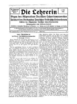 Letzter Tätigkeitsbericht des Bremer Volksschullehrerinnenvereins : 8. Vereinsjahr 1913/14