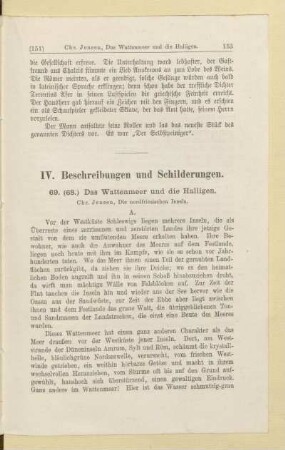 IV. Beschreibungen und Schilderungen