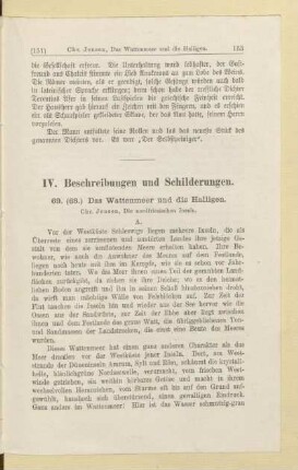 IV. Beschreibungen und Schilderungen