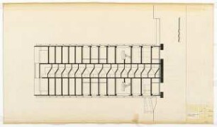 Hochschulbibliothek, Karlsruhe Neubau: Schnitt durch Treppenhaus, 1:100